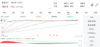 10月10日期货软件走势图综述：原油期货主力涨1111%