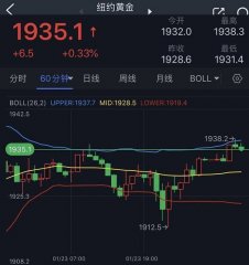 短期内可能会测试关键阻力位90美元/桶国际黄金期货价格